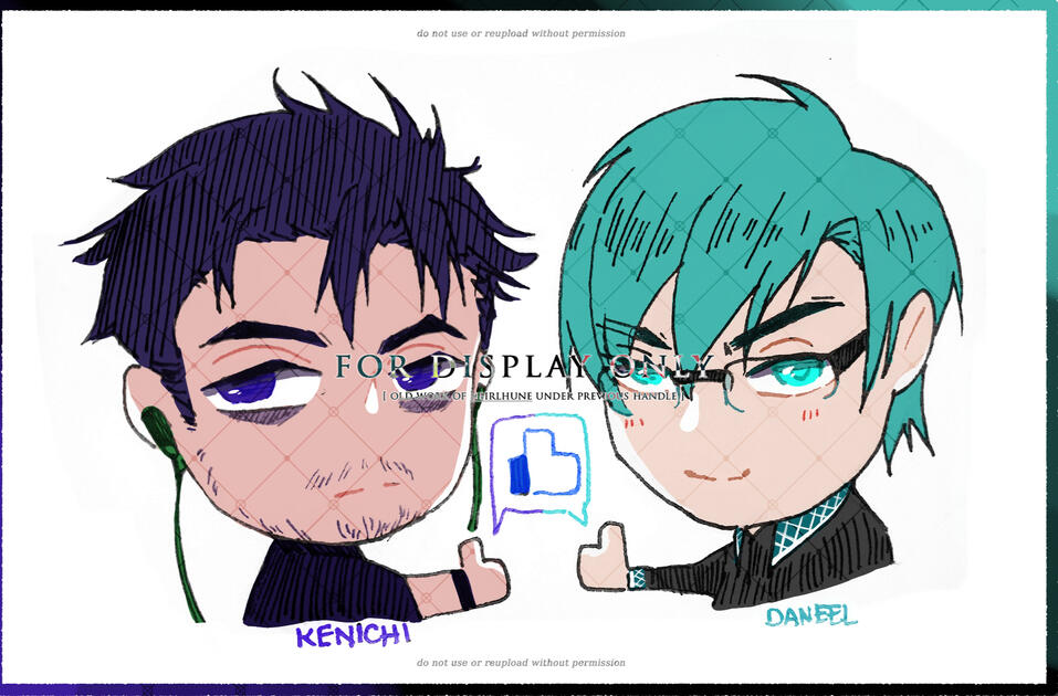 ✧ dan & ken (kaimu) oc • chibi ✧